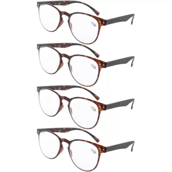 Eyekepper 5-pack Blue Light Blocking Reading Glasses for Women Orange Tinted +1.00