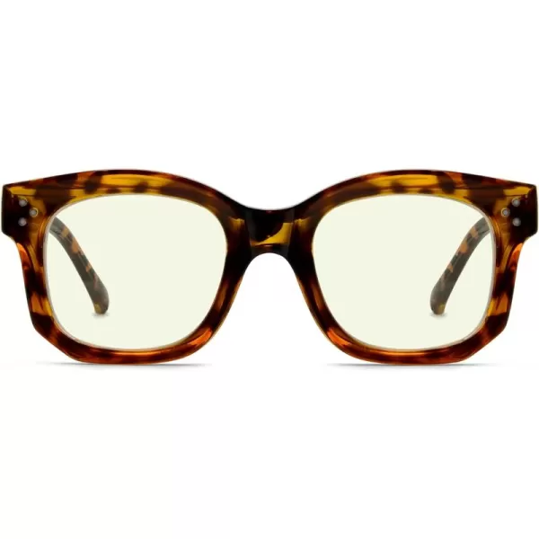 Eyekepper Blue Light Filter Glasses for Women Reading Design Readers Block Blue Rays Eyeglasses - Grey Tortoise +2.50
