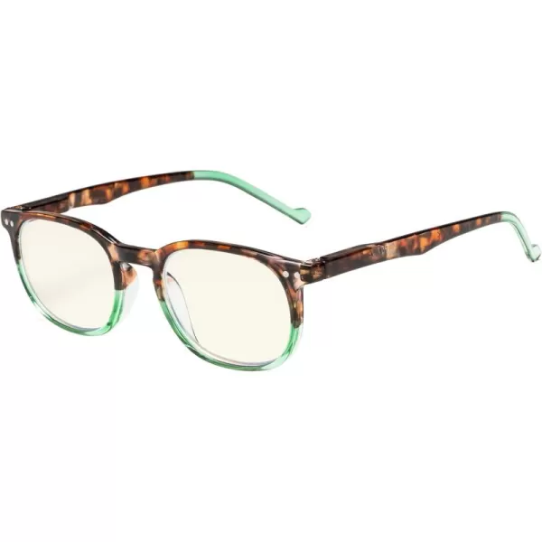 Eyekepper Blue Light Filter Reading Glasses for Women Men Reading Computer Screen Glare Blocking Vintage Small Frame Digital Readers，Tortoise