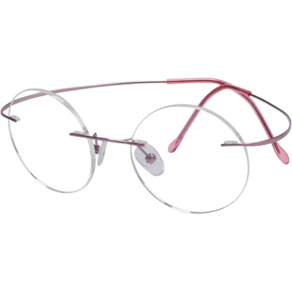 Eyekepper Titanium Rimless Round Reading Sunglasses Sunshine Readers Grey Lens