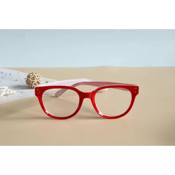Eyekepper Oversize Reading Glasses Women Stylish Readers - Red +2.50