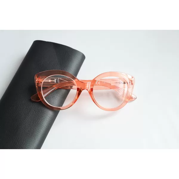 Eyekepper Round Reading Glasses for Women Large Frame Readers - Pink +1.75