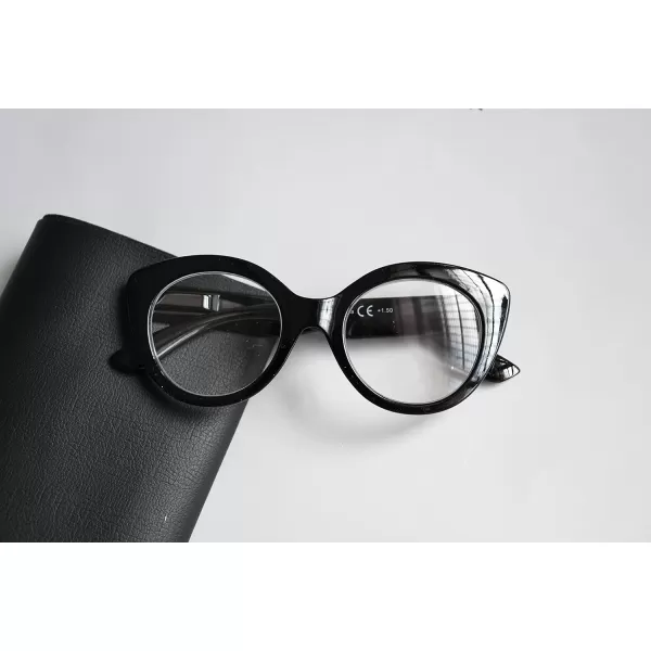 Eyekepper Round Reading Glasses for Women Large Frame Readers - Pink +1.75