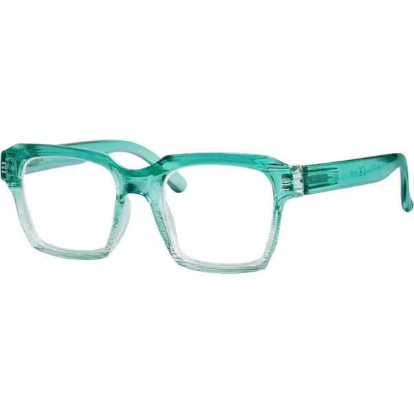 Eyekepper Reading Glasses for Women - Large Frame Ladies Readers - Green +2.50