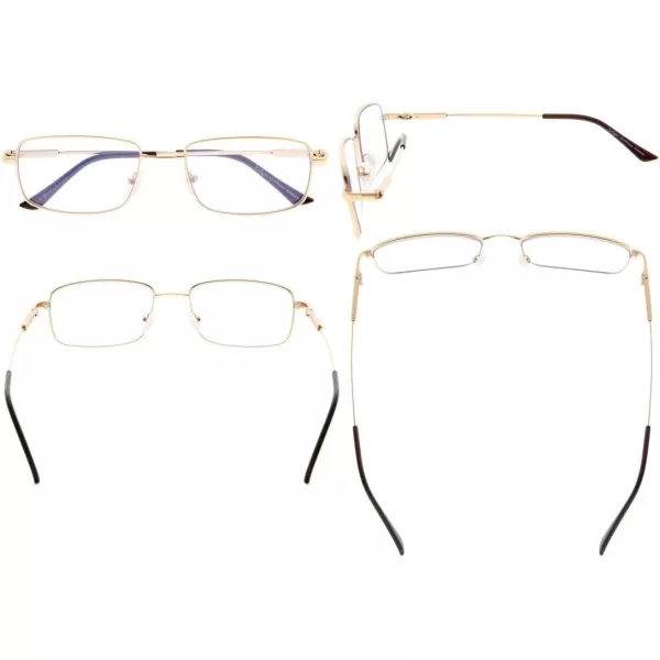 Eyekepper Progressive Readers 3 Levels Vision Multifocus Glasses Anti UV Reading Glasses Men Bendable Memory Frame