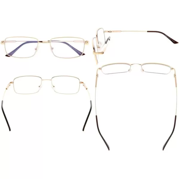 Eyekepper Progressive Readers 3 Levels Vision Multifocus Glasses Anti UV Reading Glasses Men Bendable Memory Frame