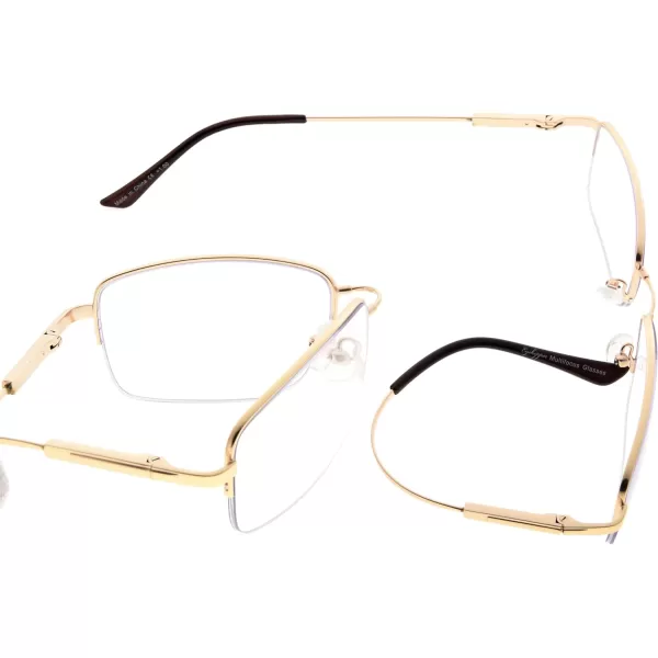 Eyekepper Progressive Readers 3 Levels Vision Multifocus Glasses Anti UV Reading Glasses Men Bendable Memory Frame