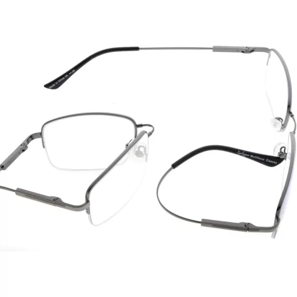 Eyekepper Progressive Readers 3 Levels Vision Multifocus Glasses Anti UV Reading Glasses Men Bendable Memory Frame