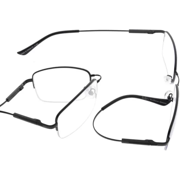 Eyekepper Progressive Readers 3 Levels Vision Multifocus Glasses Anti UV Reading Glasses Men Bendable Memory Frame