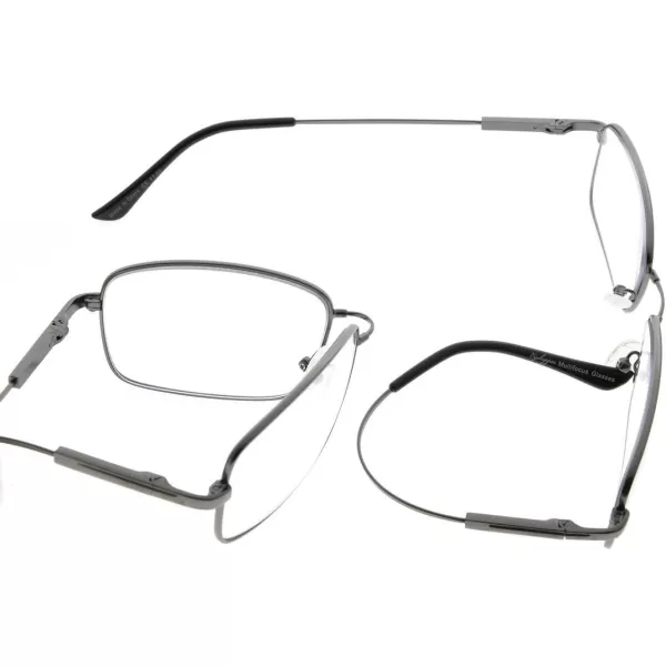 Eyekepper Progressive Readers 3 Levels Vision Multifocus Glasses Anti UV Reading Glasses Men Bendable Memory Frame