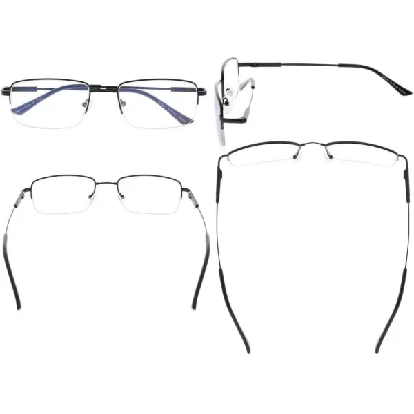 Eyekepper Progressive Readers 3 Levels Vision Multifocus Glasses Anti UV Reading Glasses Men Bendable Memory Frame