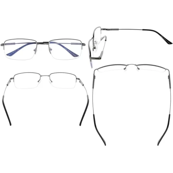 Eyekepper Progressive Readers 3 Levels Vision Multifocus Glasses Anti UV Reading Glasses Men Bendable Memory Frame