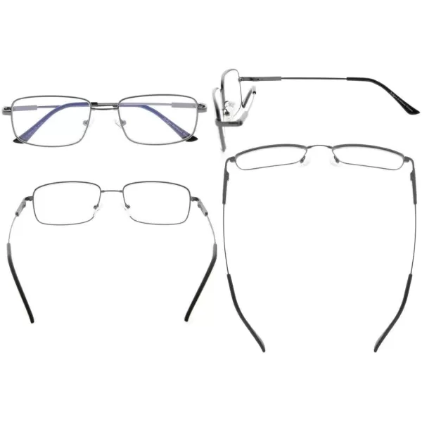 Eyekepper Progressive Readers 3 Levels Vision Multifocus Glasses Anti UV Reading Glasses Men Bendable Memory Frame