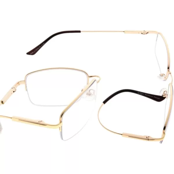 Eyekepper Progressive Readers 3 Levels Vision Multifocus Glasses Anti UV Reading Glasses Men Bendable Memory Frame