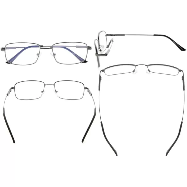 Eyekepper Progressive Readers 3 Levels Vision Multifocus Glasses Anti UV Reading Glasses Men Bendable Memory Frame