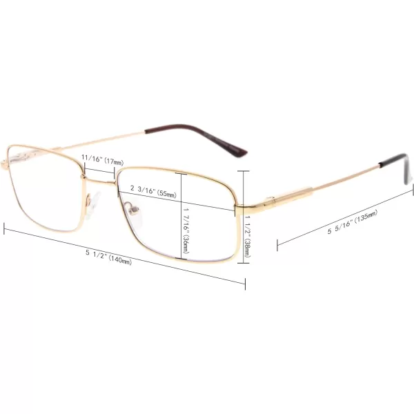Eyekepper Progressive Readers 3 Levels Vision Multifocus Glasses Anti UV Reading Glasses Men Bendable Memory Frame