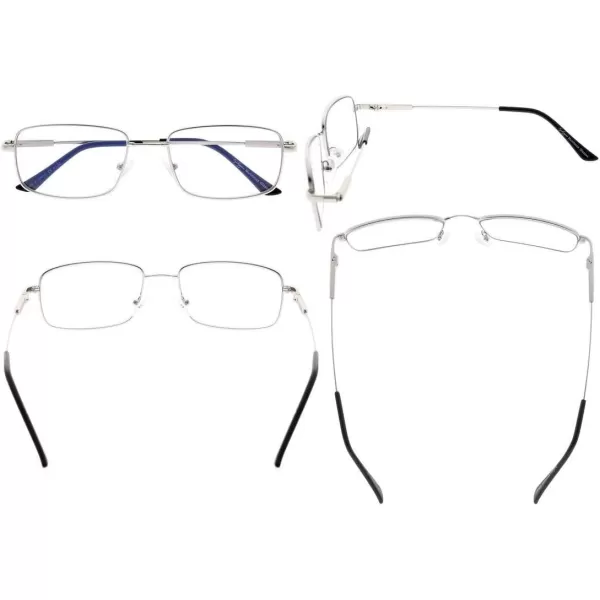 Eyekepper Progressive Readers 3 Levels Vision Multifocus Glasses Anti UV Reading Glasses Men Bendable Memory Frame