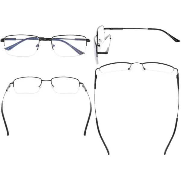 Eyekepper Progressive Readers 3 Levels Vision Multifocus Glasses Anti UV Reading Glasses Men Bendable Memory Frame