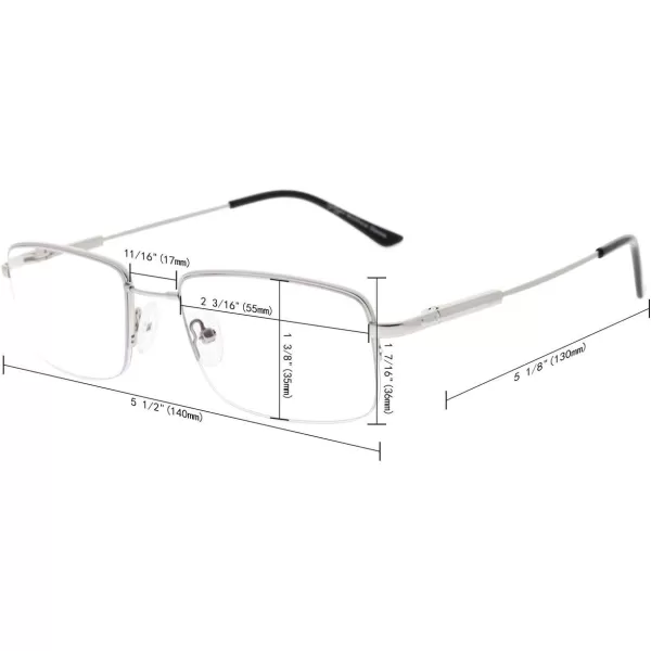 Eyekepper Progressive Readers 3 Levels Vision Multifocus Glasses Anti UV Reading Glasses Men Bendable Memory Frame