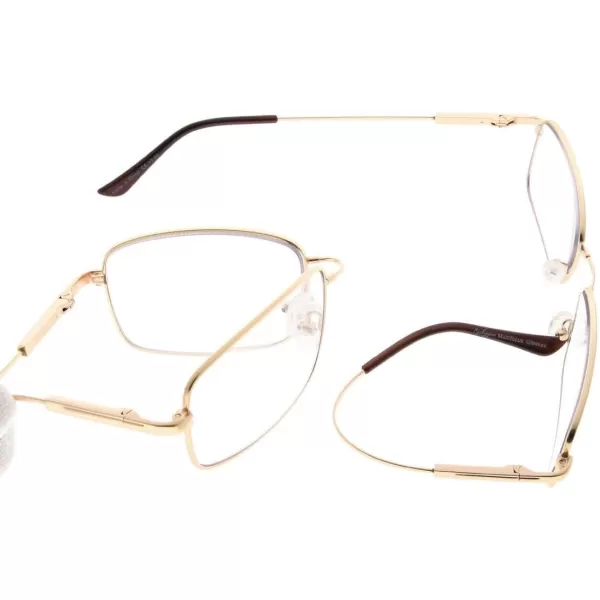 Eyekepper Progressive Readers 3 Levels Vision Multifocus Glasses Anti UV Reading Glasses Men Bendable Memory Frame