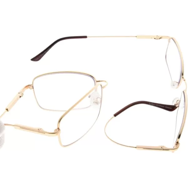 Eyekepper Progressive Readers 3 Levels Vision Multifocus Glasses Anti UV Reading Glasses Men Bendable Memory Frame