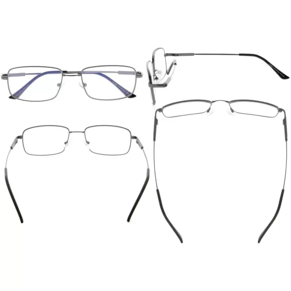 Eyekepper Progressive Readers 3 Levels Vision Multifocus Glasses Anti UV Reading Glasses Men Bendable Memory Frame
