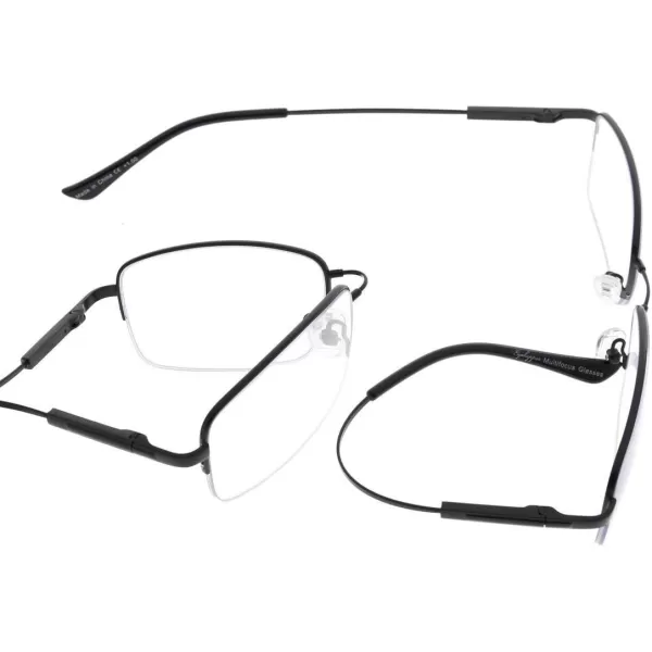 Eyekepper Progressive Readers 3 Levels Vision Multifocus Glasses Anti UV Reading Glasses Men Bendable Memory Frame