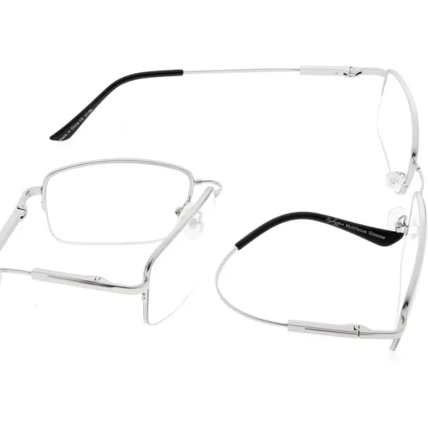 Eyekepper Progressive Readers 3 Levels Vision Multifocus Glasses Anti UV Reading Glasses Men Bendable Memory Frame