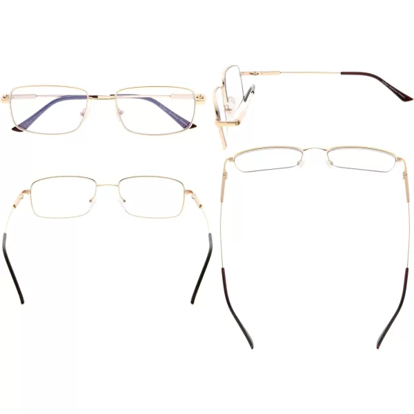 Eyekepper Progressive Readers 3 Levels Vision Multifocus Glasses Anti UV Reading Glasses Men Bendable Memory Frame