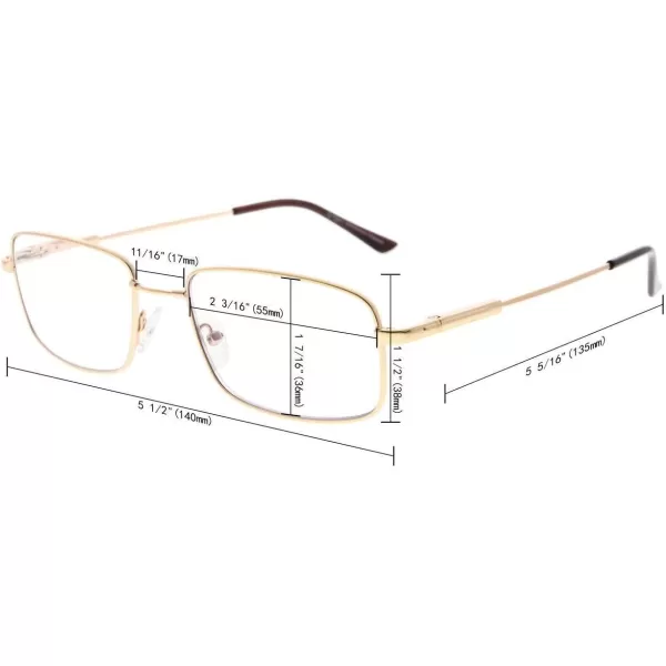 Eyekepper Progressive Readers 3 Levels Vision Multifocus Glasses Anti UV Reading Glasses Men Bendable Memory Frame