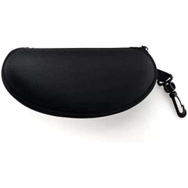 imageSunglasses Soft Case Zipper Eyeglasses Case wHook ampamp Belt Clip  for Medium to Large Frames  Men ampamp WomenBlack 2 Pcs