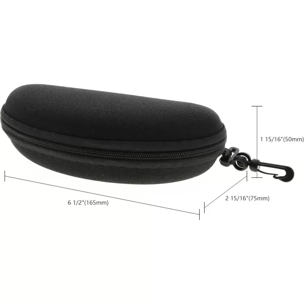 imageSunglasses Soft Case Zipper Eyeglasses Case wHook ampamp Belt Clip  for Medium to Large Frames  Men ampamp WomenBlack 3 Pcs