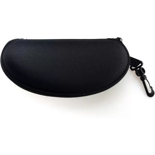 imageSunglasses Soft Case Zipper Eyeglasses Case wHook ampamp Belt Clip  for Medium to Large Frames  Men ampamp WomenBlack 3 Pcs