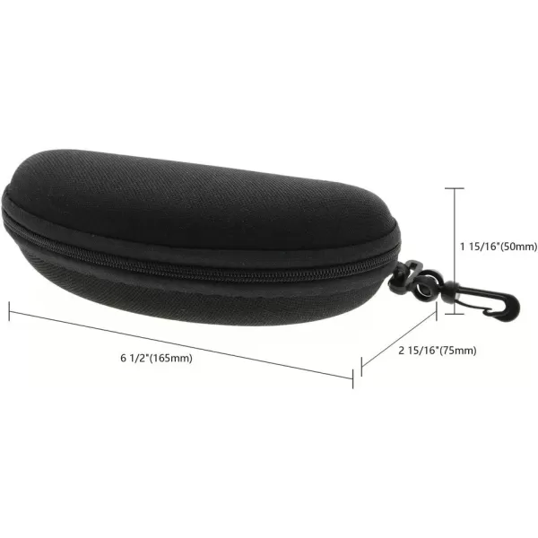 imageSunglasses Soft Case Zipper Eyeglasses Case wHook ampamp Belt Clip  for Medium to Large Frames  Men ampamp WomenBlack 4 Pcs