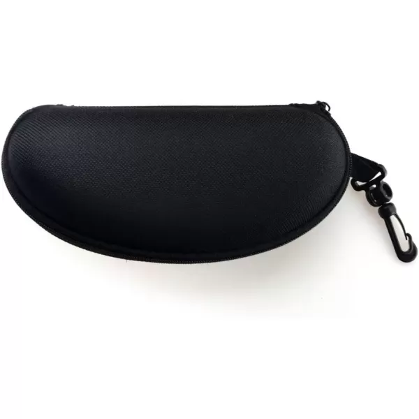imageSunglasses Soft Case Zipper Eyeglasses Case wHook ampamp Belt Clip  for Medium to Large Frames  Men ampamp WomenBlack 5 Pcs