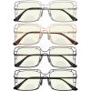 imageEyekepper 4pack Bifocal Reading Glasses Blue Light Blocking Thin Metal Hollow Frame Bifocal Readers4 Pack Mixedcolor Bifocal Reading Glasses Blue Light Blocking