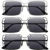 imageEyekepper 4pack Bifocal Reading Glasses Blue Light Blocking Thin Metal Hollow Frame Bifocal Readers4 Pack Mixedcolor Grey Lens