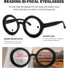 imageEyekepper 4pack Bifocal Reading Glasses Women Round Bifocal Readers4 Pack Clear Lens Mix Color