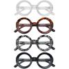 imageEyekepper 4pack Bifocal Reading Glasses Women Round Bifocal Readers4 Pack Clear Lens Mix Color