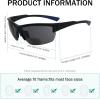 imageEyekepper TR90 Frame Bifocal Sports Sunglasses Baseball Running Fishing Driving Golf Softball Hiking Sunshine ReadersBlack FrameBlue Arm