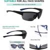 imageEyekepper TR90 Frame Bifocal Sports Sunglasses Baseball Running Fishing Driving Golf Softball Hiking Sunshine ReadersBlack FrameBlue Arm