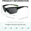 imageEyekepper TR90 Frame Bifocal Sports Sunglasses Baseball Running Fishing Driving Golf Softball Hiking Sunshine ReadersBlack FrameGreen Arm
