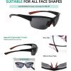 imageEyekepper TR90 Frame Bifocal Sports Sunglasses Baseball Running Fishing Driving Golf Softball Hiking Sunshine ReadersBlack FrameRed Arm