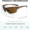 imageEyekepper TR90 Frame Bifocal Sports Sunglasses Baseball Running Fishing Driving Golf Softball Hiking Sunshine ReadersMatte Brown