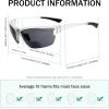 imageEyekepper TR90 Frame Bifocal Sports Sunglasses Baseball Running Fishing Driving Golf Softball Hiking Sunshine ReadersMatte Transparent
