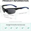imageEyekepper TR90 Frame Bifocal Sports Sunglasses Baseball Running Fishing Driving Golf Softball Hiking Sunshine ReadersSg902 Black FrameBlue Arm