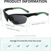 imageEyekepper TR90 Frame Bifocal Sports Sunglasses Baseball Running Fishing Driving Golf Softball Hiking Sunshine ReadersSg902 Black FrameGreen Arm