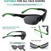 imageEyekepper TR90 Frame Bifocal Sports Sunglasses Baseball Running Fishing Driving Golf Softball Hiking Sunshine ReadersSg902 Black FrameGreen Arm
