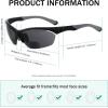 imageEyekepper TR90 Frame Bifocal Sports Sunglasses Baseball Running Fishing Driving Golf Softball Hiking Sunshine ReadersSg902 Black FrameGrey Arm