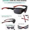 imageEyekepper TR90 Frame Bifocal Sports Sunglasses Baseball Running Fishing Driving Golf Softball Hiking Sunshine ReadersSg902 Black FrameRed Arm